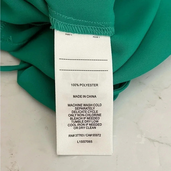 Laundry By Shelli Segal Camisole Top Size 8 Asymmetric Pepper Green - Picture 7 of 7